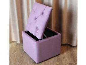 Пуф с каретной стяжкой и ящиком для хранения фиолетовый в Качканаре - kachkanar.magazinmebel.ru | фото - изображение 4