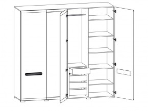 Шкаф 205-SZF2D2L/21/22 Ацтека белый в Качканаре - kachkanar.magazinmebel.ru | фото - изображение 2