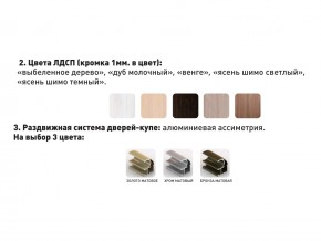 Шкаф-купе Акцент-Сим Д 1500-600 шимо светлый в Качканаре - kachkanar.magazinmebel.ru | фото - изображение 3