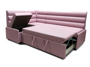 Угловой диван Призма Валики со спальным местом розовый в Качканаре - kachkanar.magazinmebel.ru | фото - изображение 2